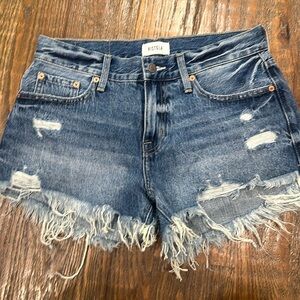 Pistola Gigi denim low rise cut off shorts. Sz 27 NWT